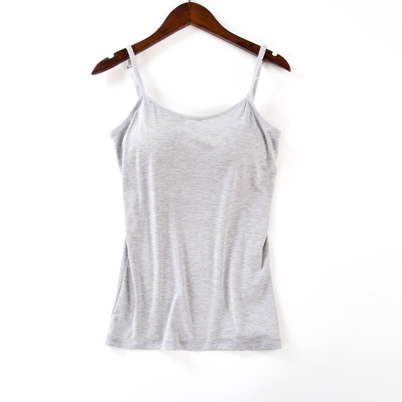 All-in-one camisole with chest pad