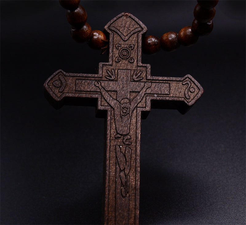 Resurrection Symphony Cross Necklace with Jesus Christ Pendant